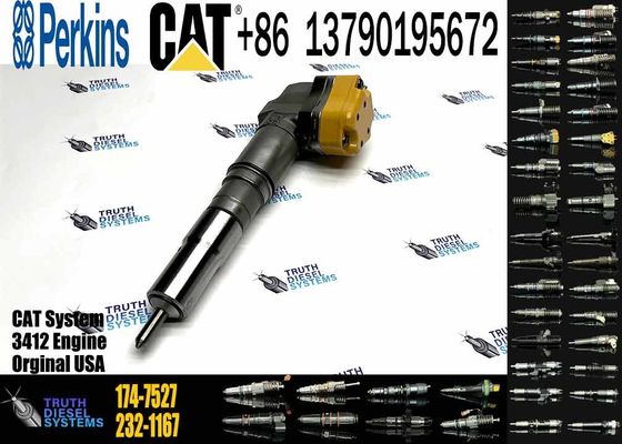 Excavator Engine Parts Fule Injetor 169-7408 174-7527 222-5967 20R-0760 232-1175 173-9272 For 3412E 3408 Fuel Injector