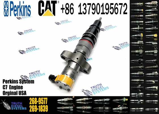 Diesel Engine Fuel Injector 268-9577 for Excavator C7 for 324d 325d 326d 329d Models Construction Machinery Parts