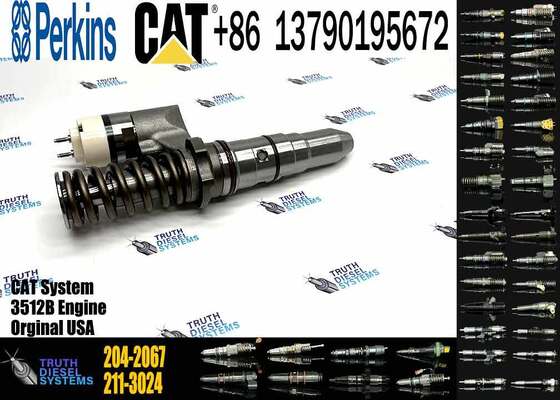 High Efficiency Diesel Common Rail Fuel Injector 204-2067 Diesel Injector for Caterpillar 3508B/3512B/3516 Engine Spare Parts
